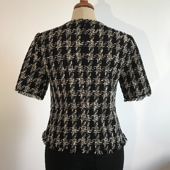 Zara Woman short sleeve tweed top  - S - Picture 3 of 9